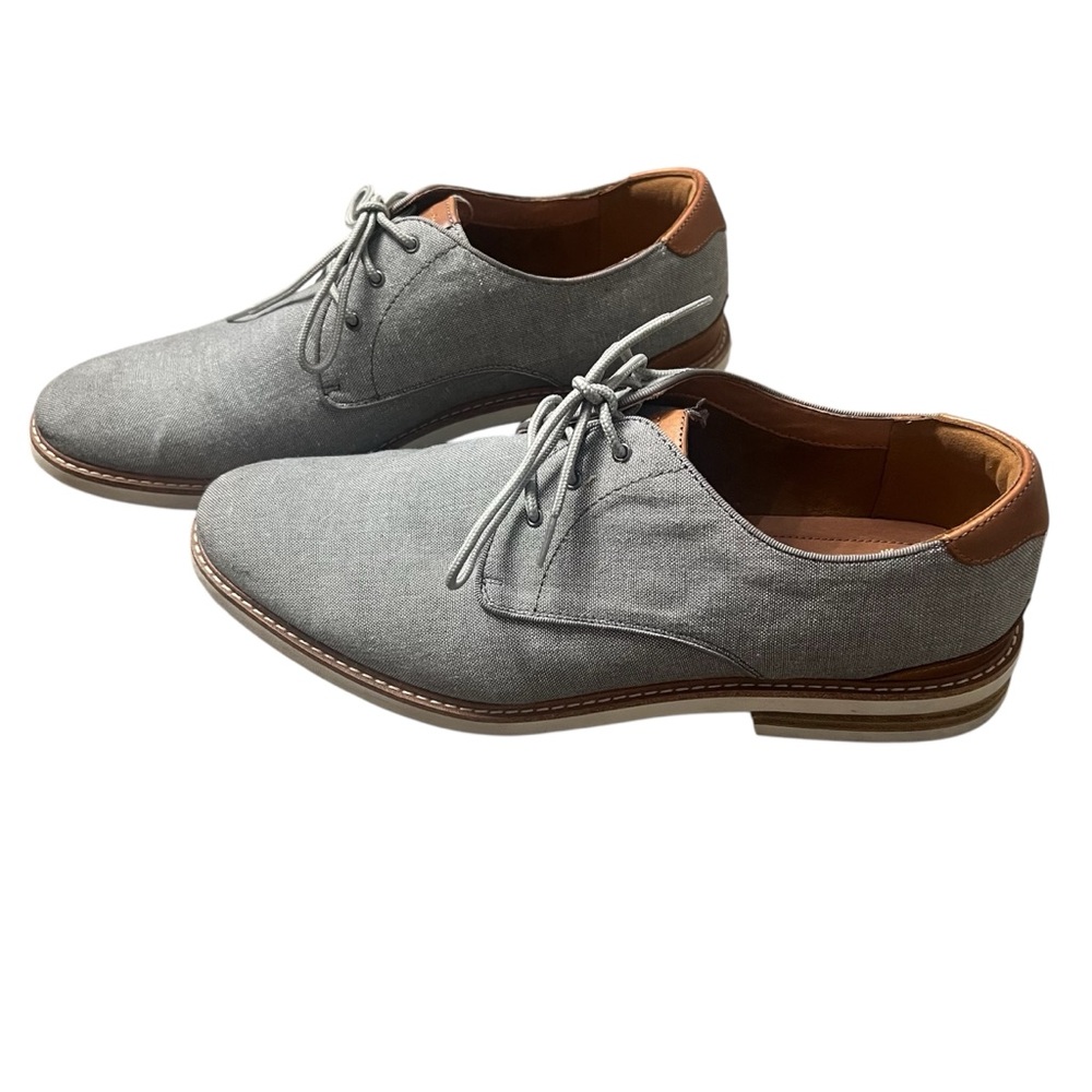 Florsheim Highland Gray Oxford Plain Toe Lace Up Shoes